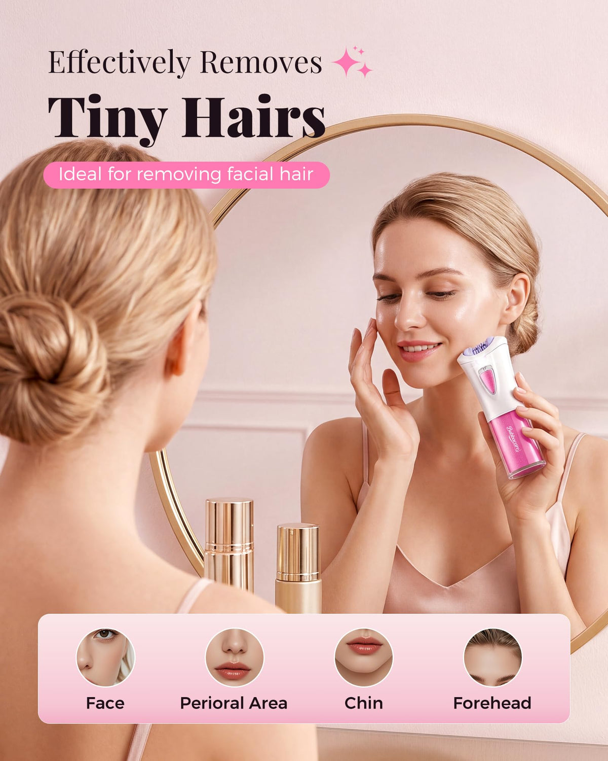 Portable Electric Facial Epilator with LED V12056