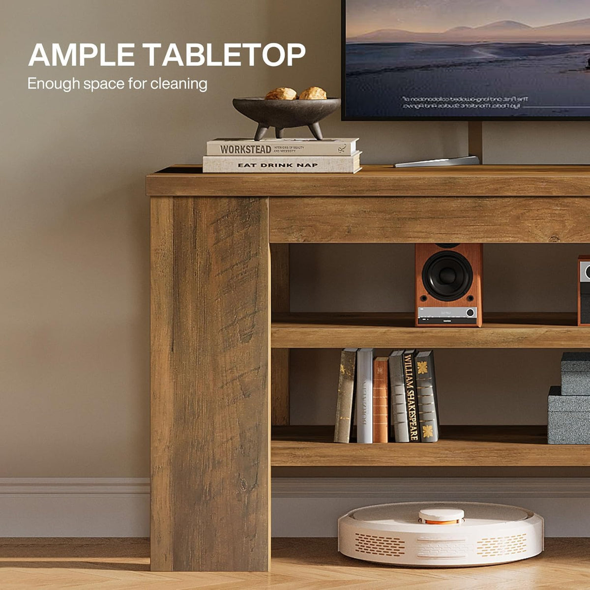 47" TV Stand with 3-Tier Open Storage Shelves G813888