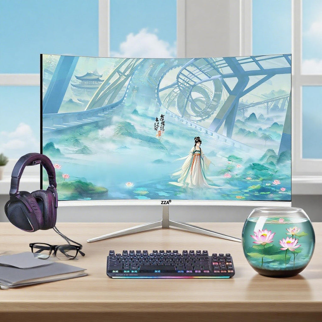 27 inch White Curved Gaming Monitor V81154