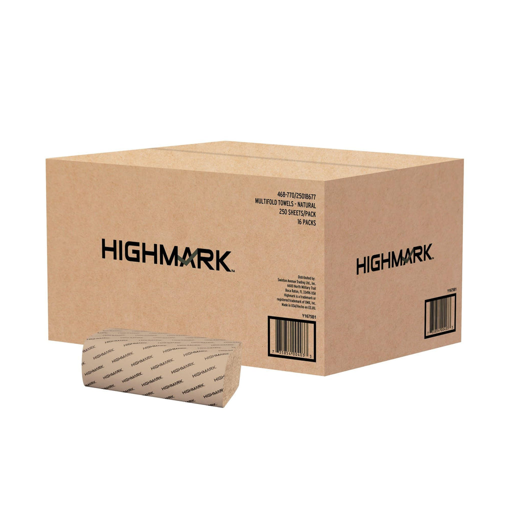 100% Recycled Multifold Paper Towels, Natural, 250 Per Sleeve, Case Of 16 Sleeves U8044