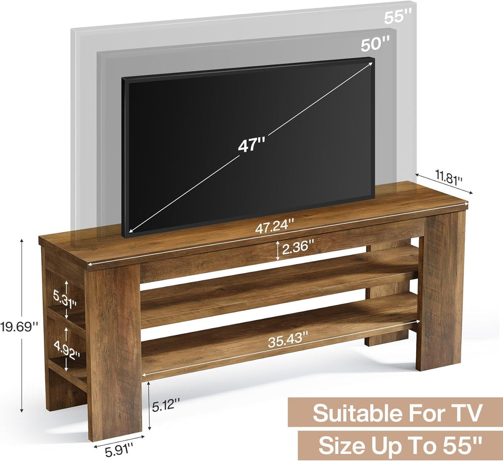 47" TV Stand with 3-Tier Open Storage Shelves G813888