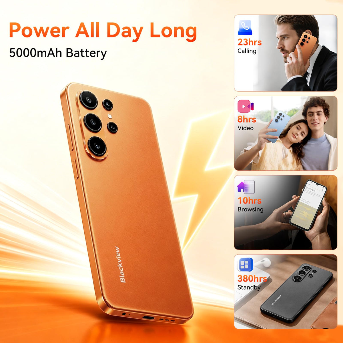 Unlocked Android Smartphone 6.88" Large Screen 128GB Black N2175