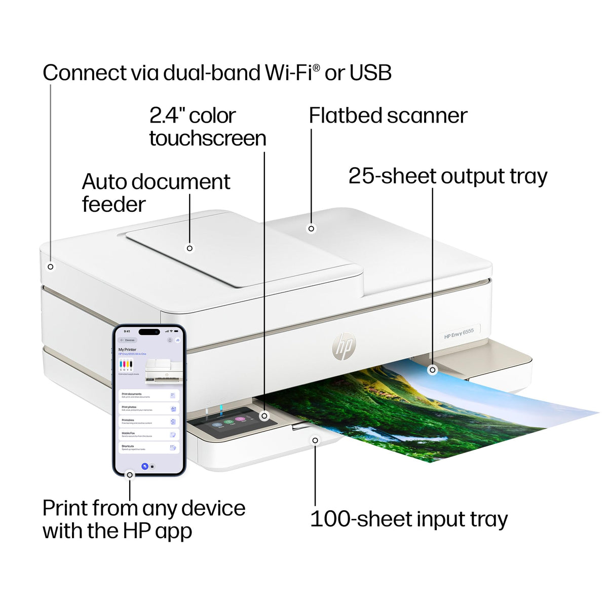 Wireless All-in-One Color Inkjet Printer Z193418