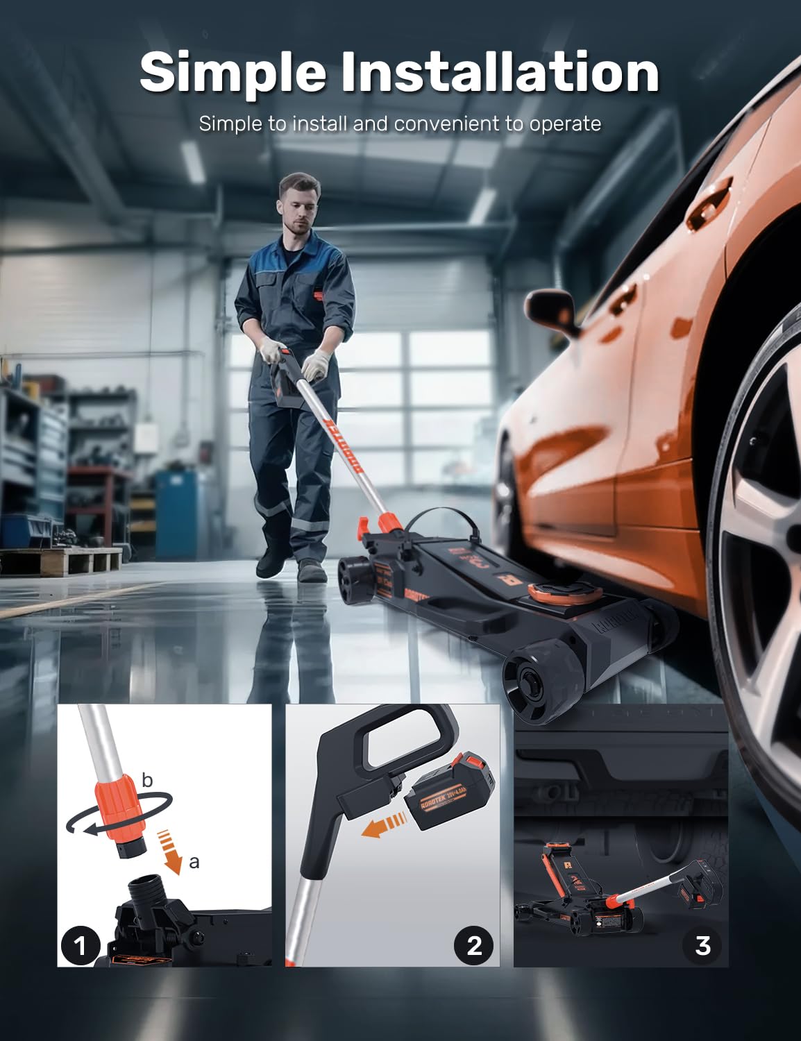 3 Ton Low Profile Electric Floor Jack D295