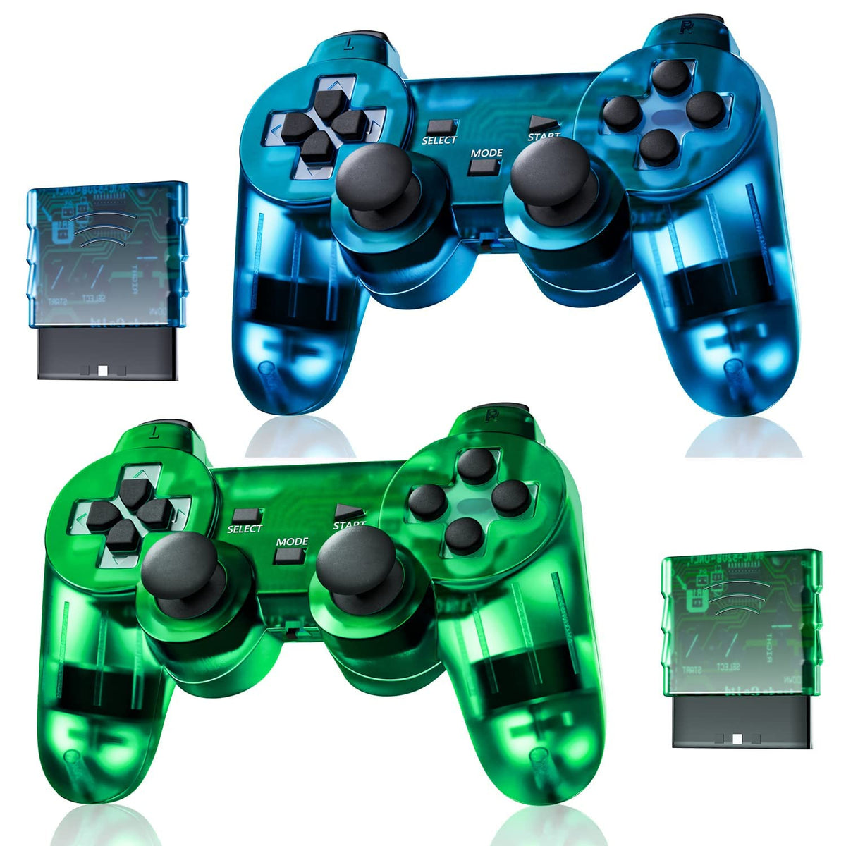 Wireless Controller Double Vibration ClearBlue and ClearGreen Z777381