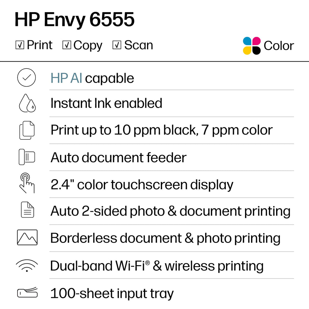 Wireless All-in-One Color Inkjet Printer Z193418