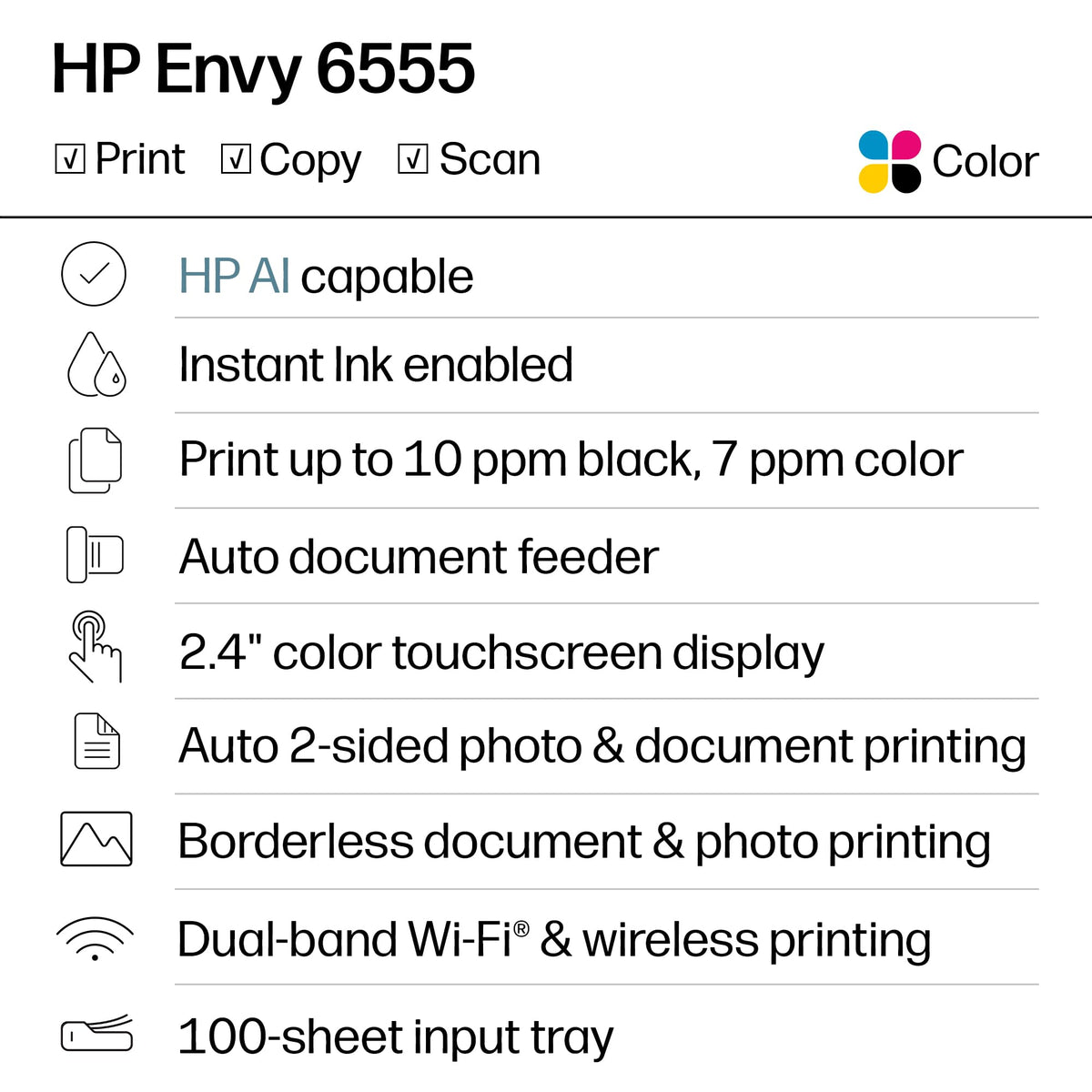 Wireless All-in-One Color Inkjet Printer Z193418