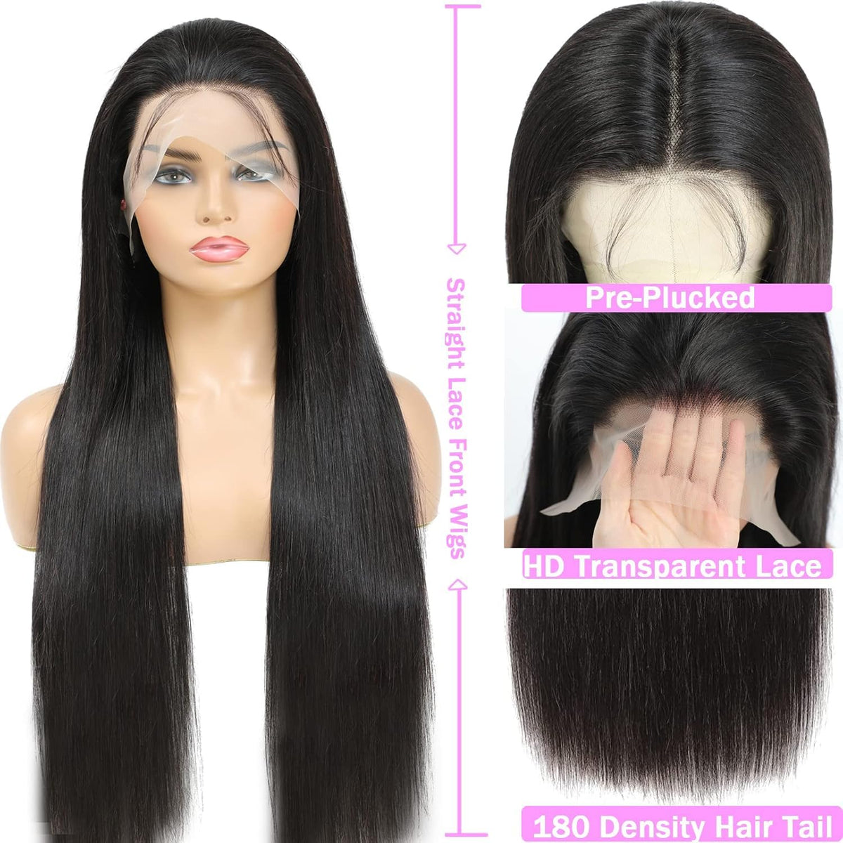 13x6 Lace Front Human Hair Wig 30 Inch O1155