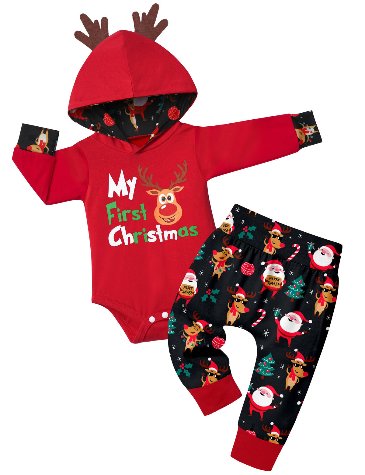 Newborn Baby Boy 2PCS Hoodies and Long Pants Outfits Set L285