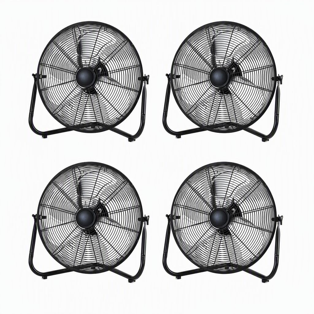 20" 3-Speed Metal Floor Fan 4-Pack Q488868