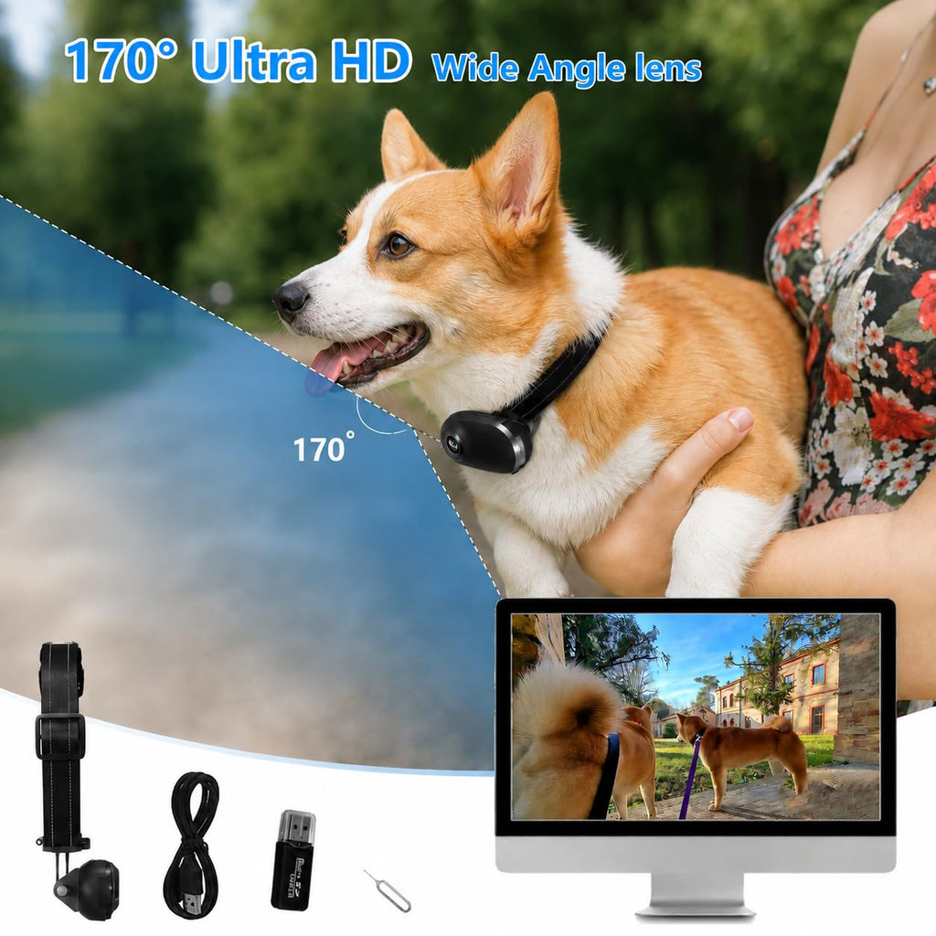 1080P Wireless Mini Pet Camera Collar N52388