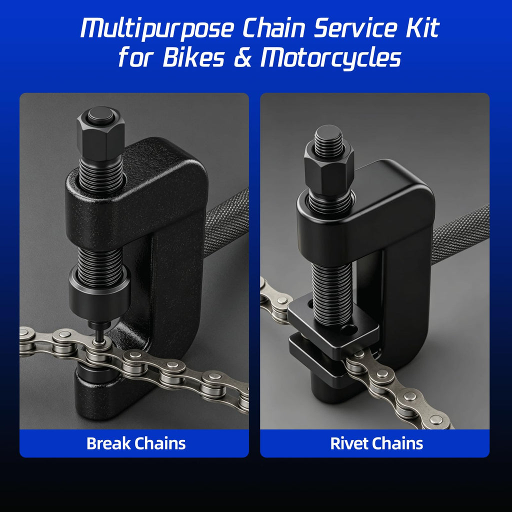 13PCS Motorcycle Chain Breaker Kit with Storage Case D6103