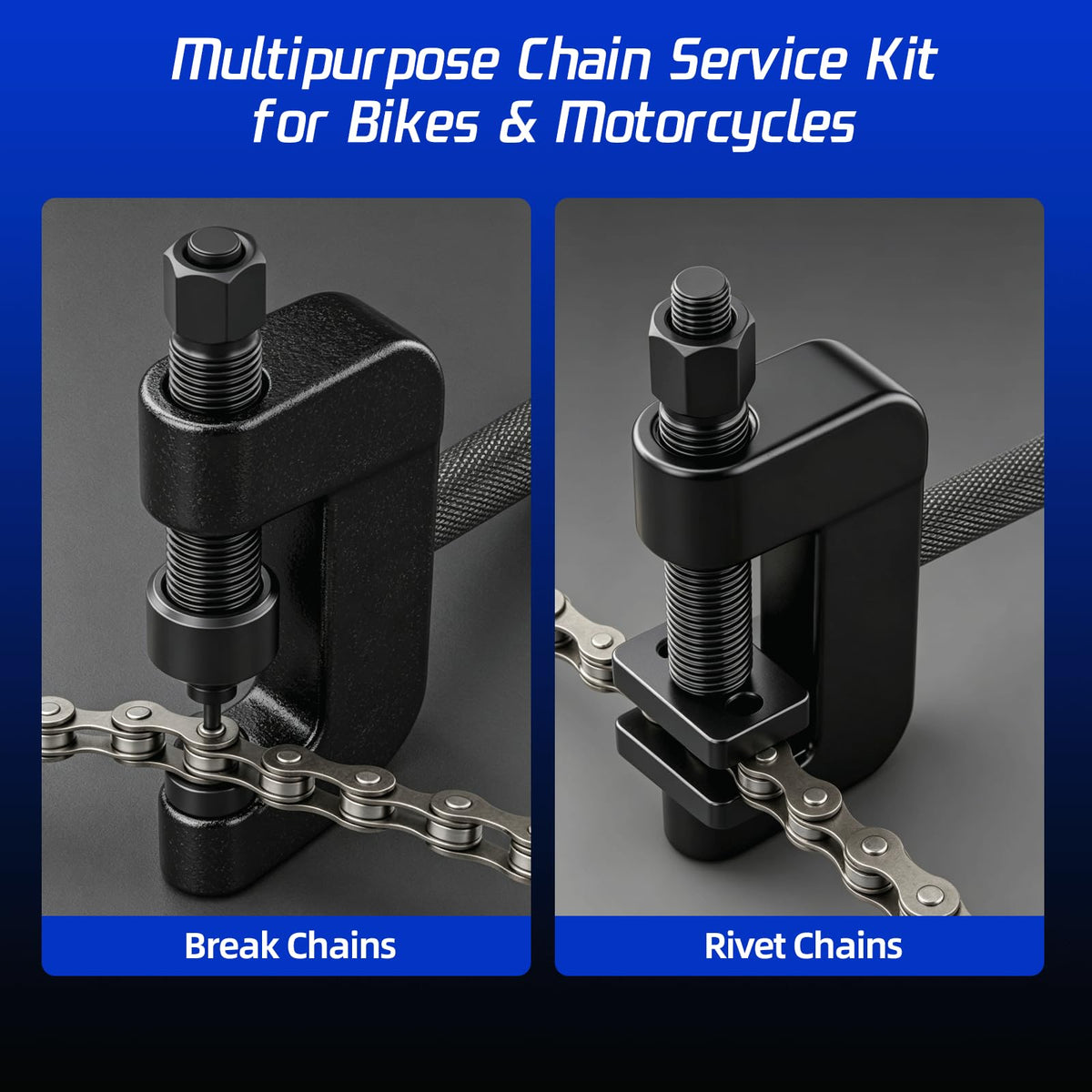 13PCS Motorcycle Chain Breaker Kit with Storage Case D6103