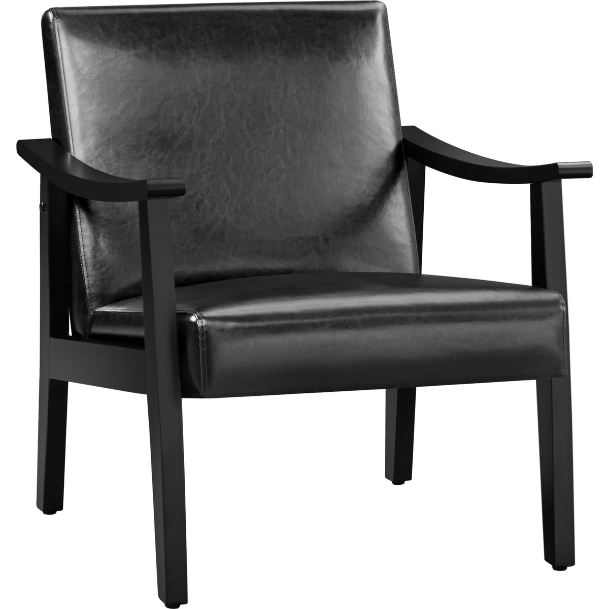 Black Faux Leather Accent Chairs D99990