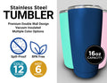 16 oz Insulated Stainless Steel Tumblers 2 Pack Black B523