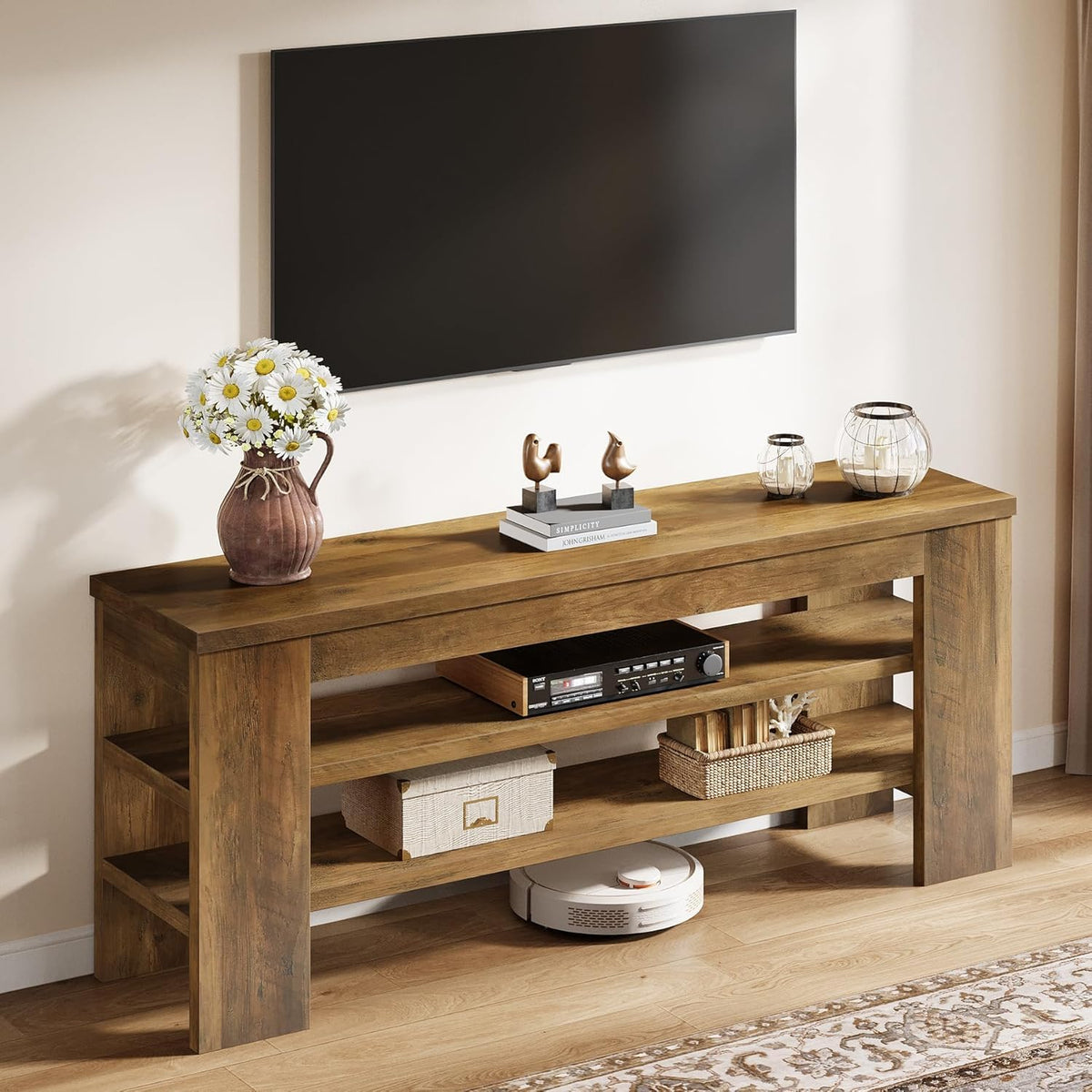 47" TV Stand with 3-Tier Open Storage Shelves G813888