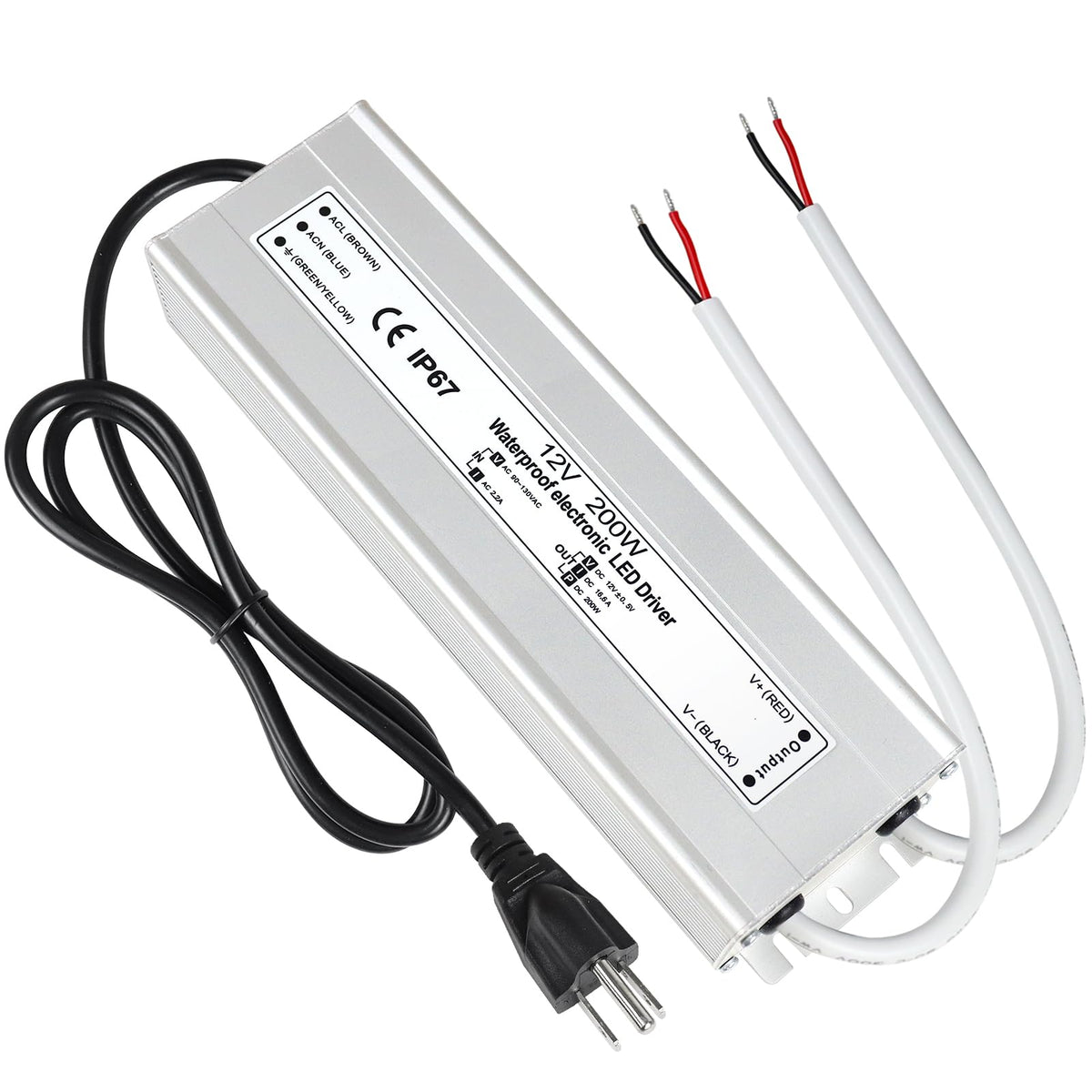 200 Watts Waterproof IP67 LED Driver 12V DC Power Supply P359