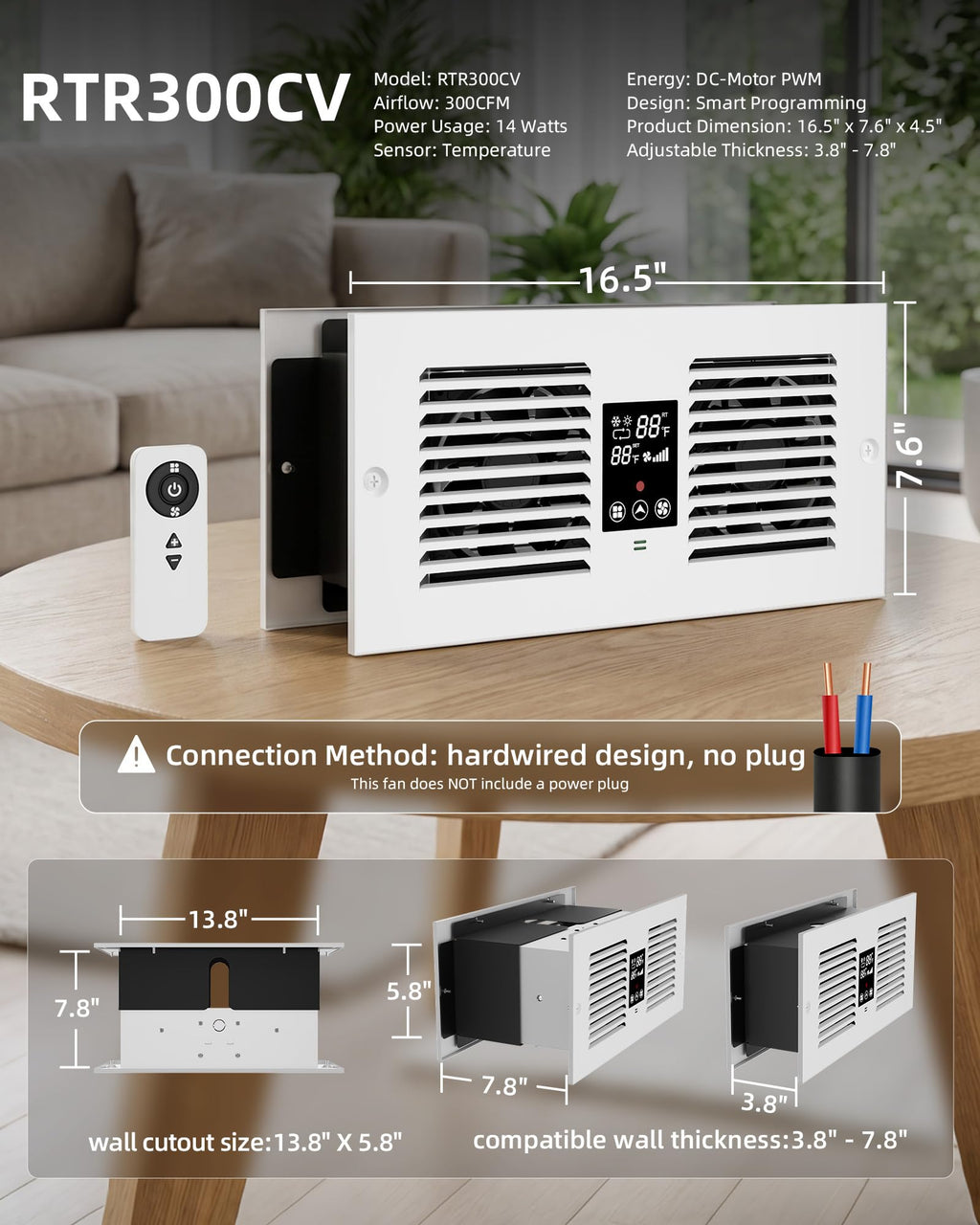 Reversible Room to Room Fan U2106