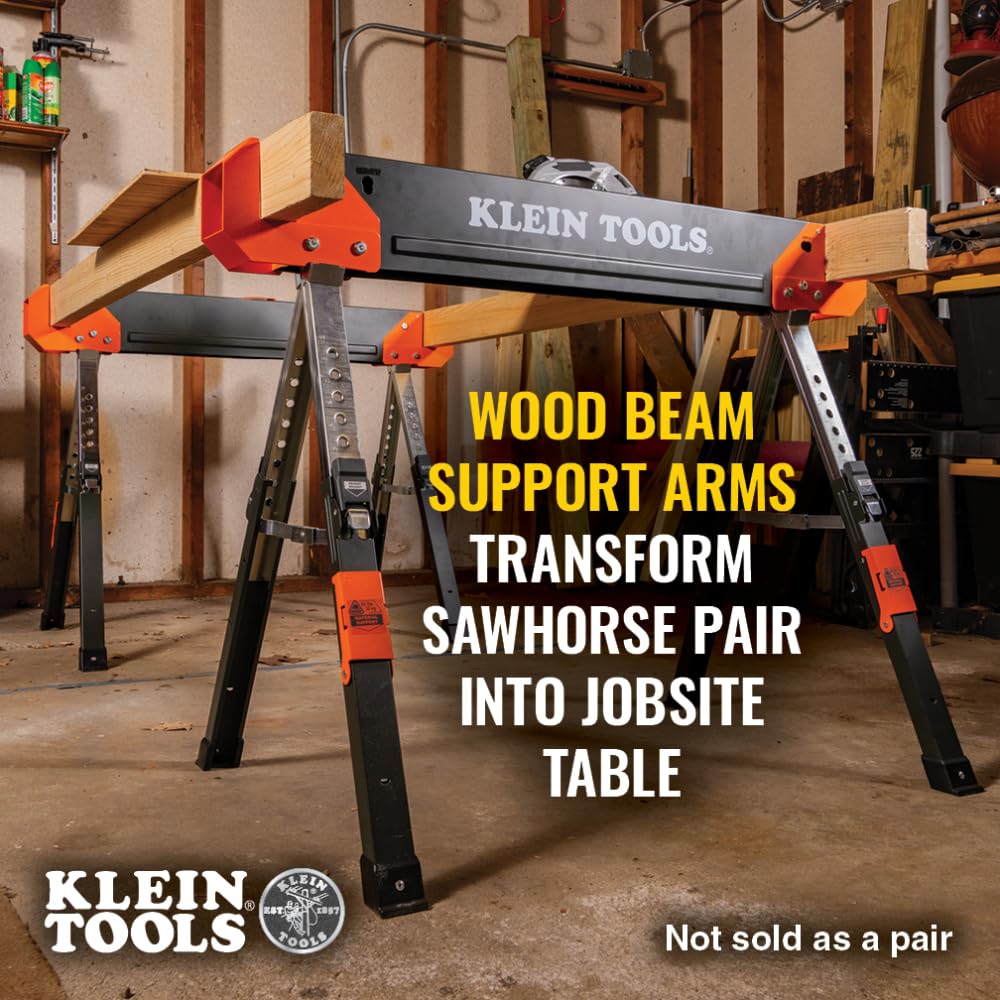 Folding Sawhorse 26-Inch to 32-Inch Adjustable Height 1-Pack Y755393