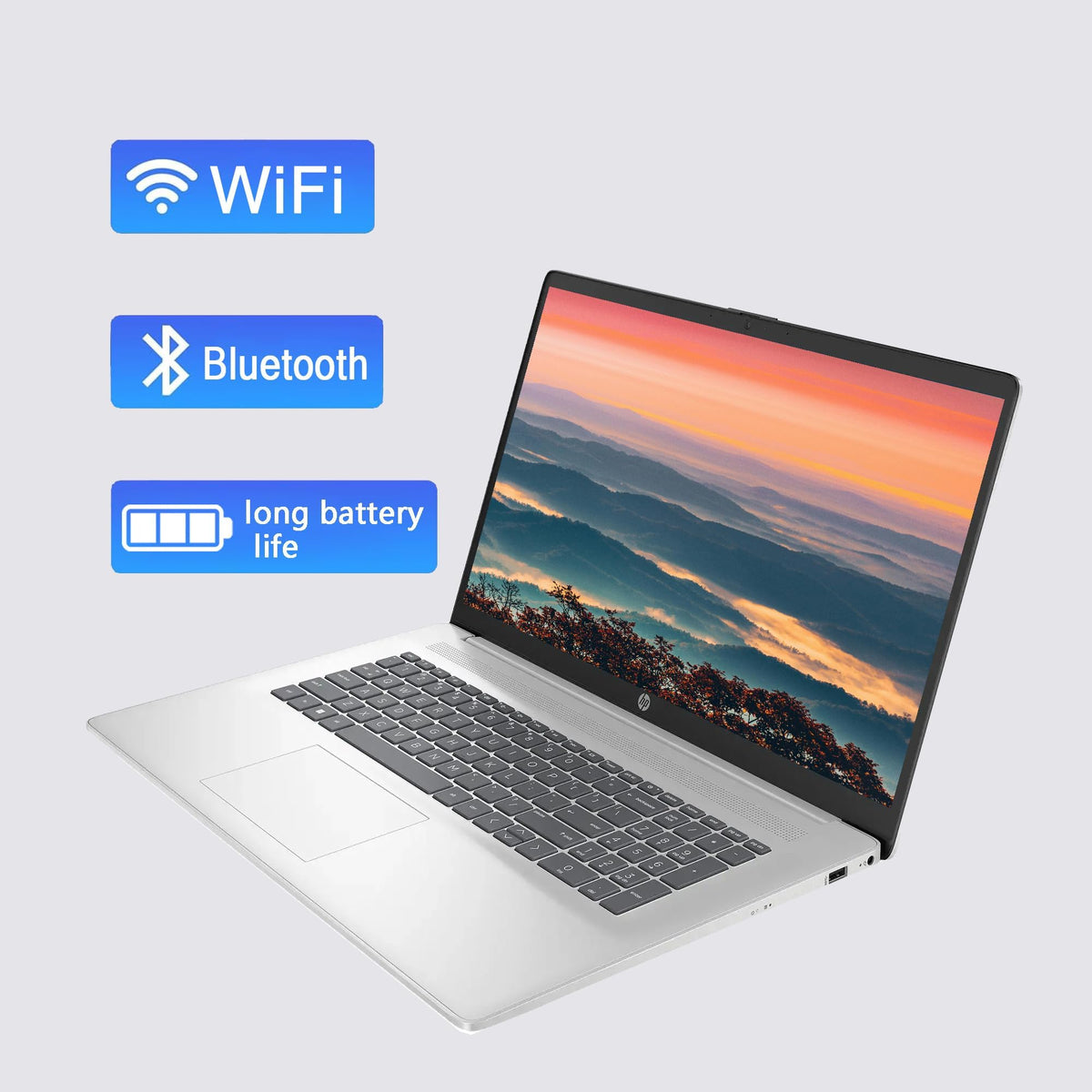 17.3" FHD Laptop, 16GB RAM, 1TB SSD, AMD Ryzen 5, Windows 11 Home, Silver H350729
