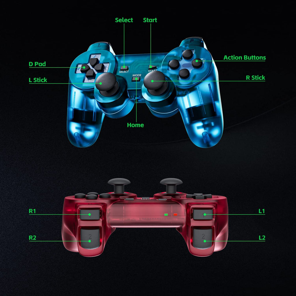 Wireless Controller Double Vibration ClearBlue and ClearGreen Z777381