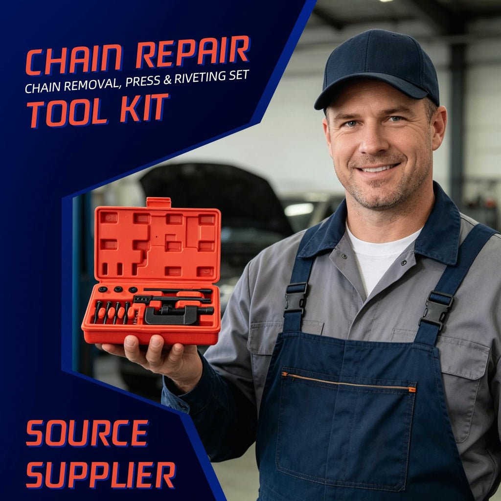 13PCS Motorcycle Chain Breaker Kit with Storage Case D6103