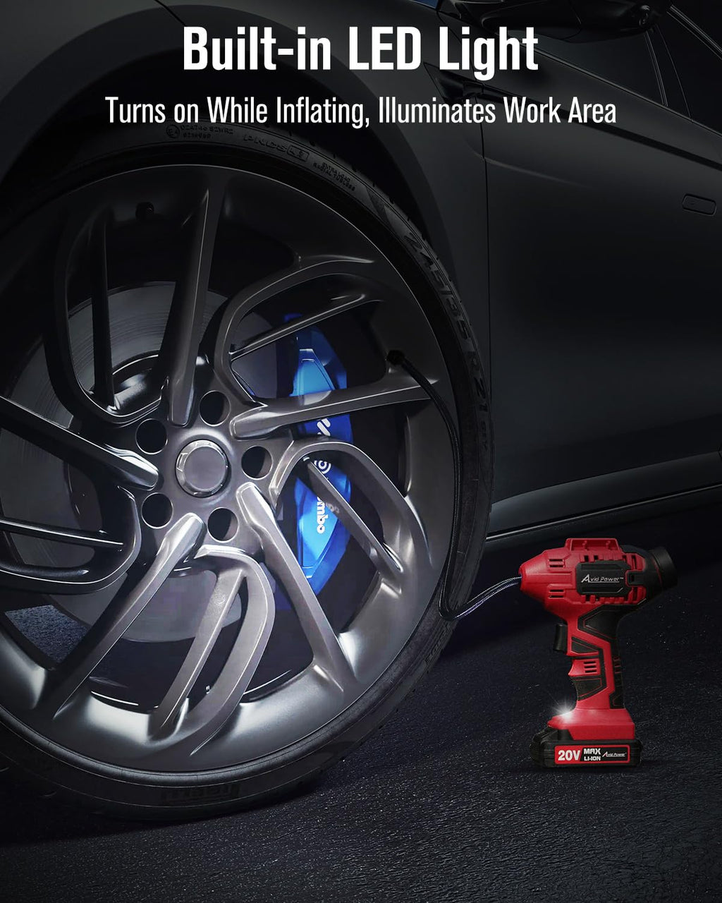 Cordless Tire Inflator Portable Air Compressor M3267