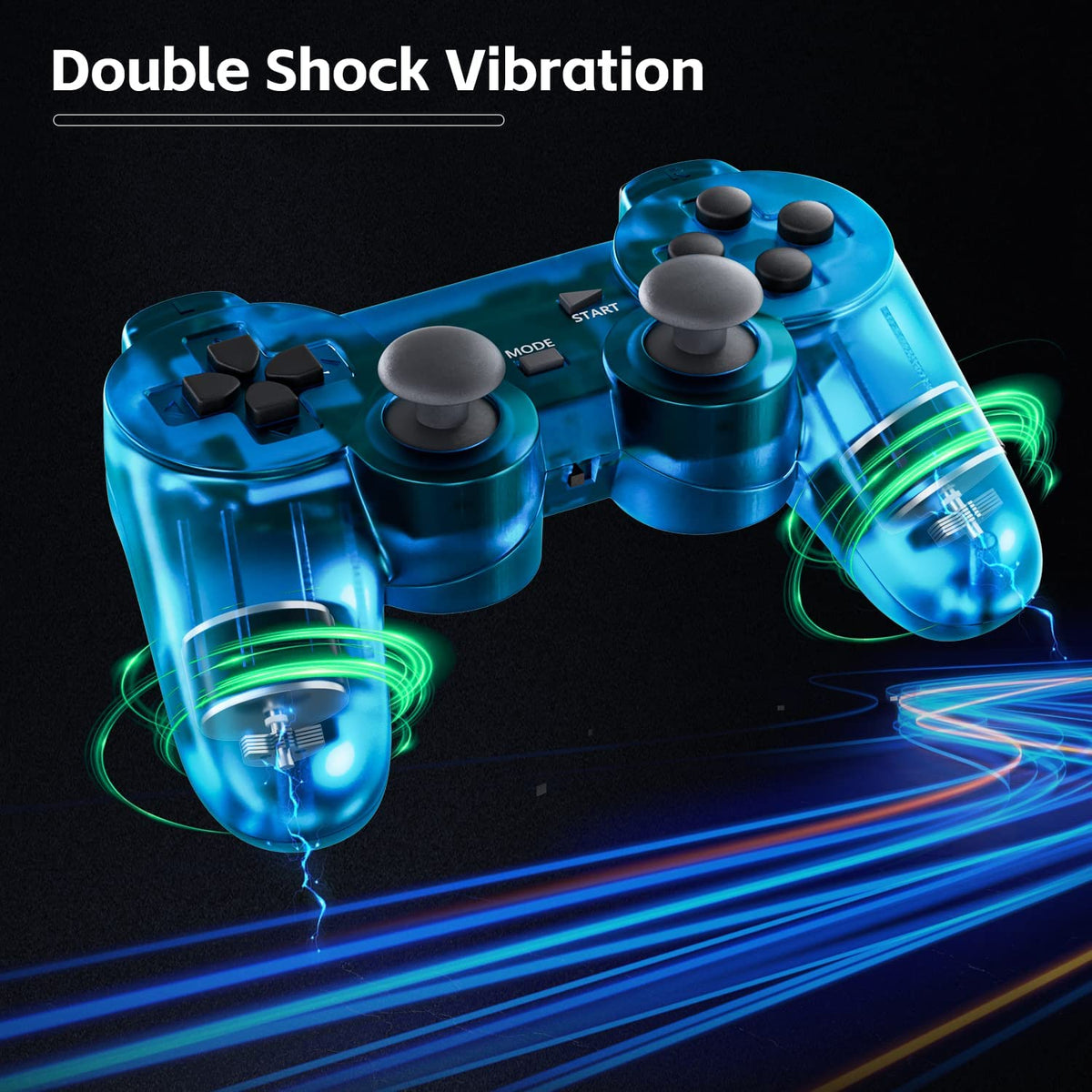 Wireless Controller Double Vibration ClearBlue and ClearGreen Z777381
