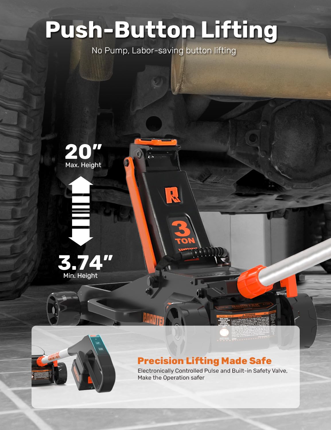 3 Ton Low Profile Electric Floor Jack D295