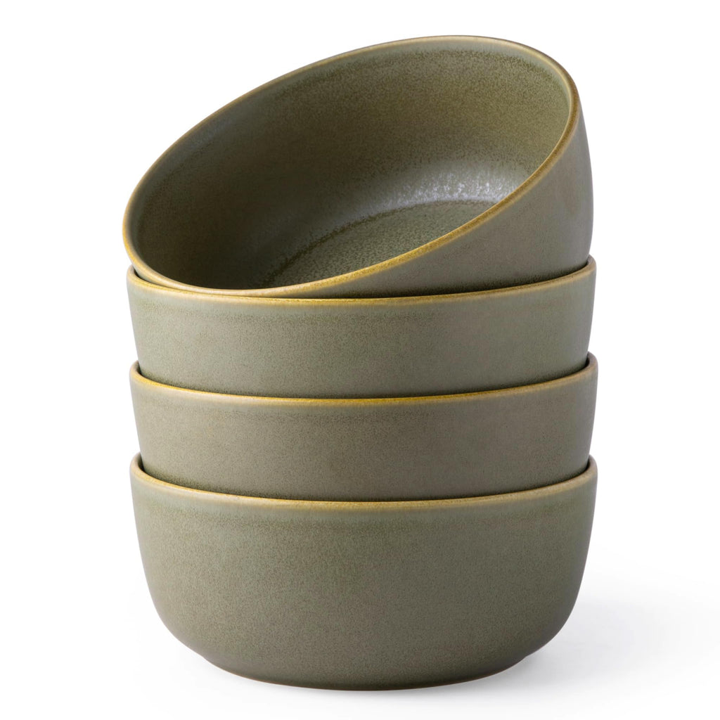 Stoneware Cereal Bowls Set of 4, 26oz Ceramic Bowls I26316
