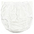 Adult Incontinence Pants, PVC Underwear with Snaps, Transparent Reusable Unisex (White, Medium) G17903