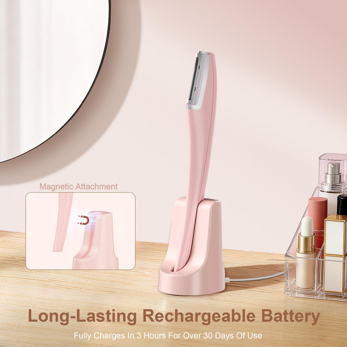 Rechargeable 3 Speeds Facial Hair Razor D83794