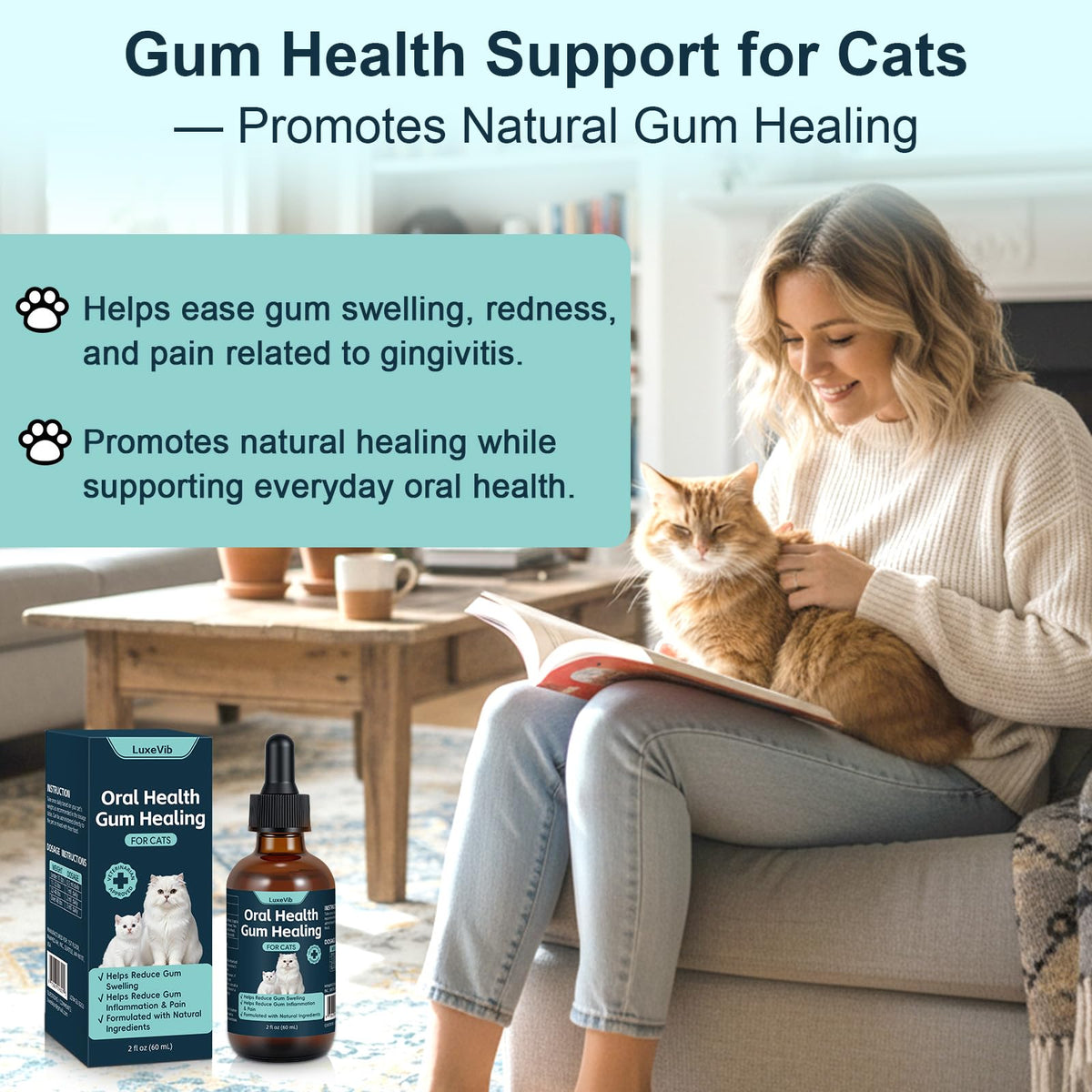 Natural Plant-Based Cat Oral Care K3217