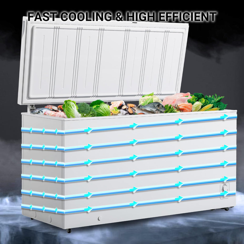 20 Cu. Ft White Chest Freezer with 2 Removable Basket C964