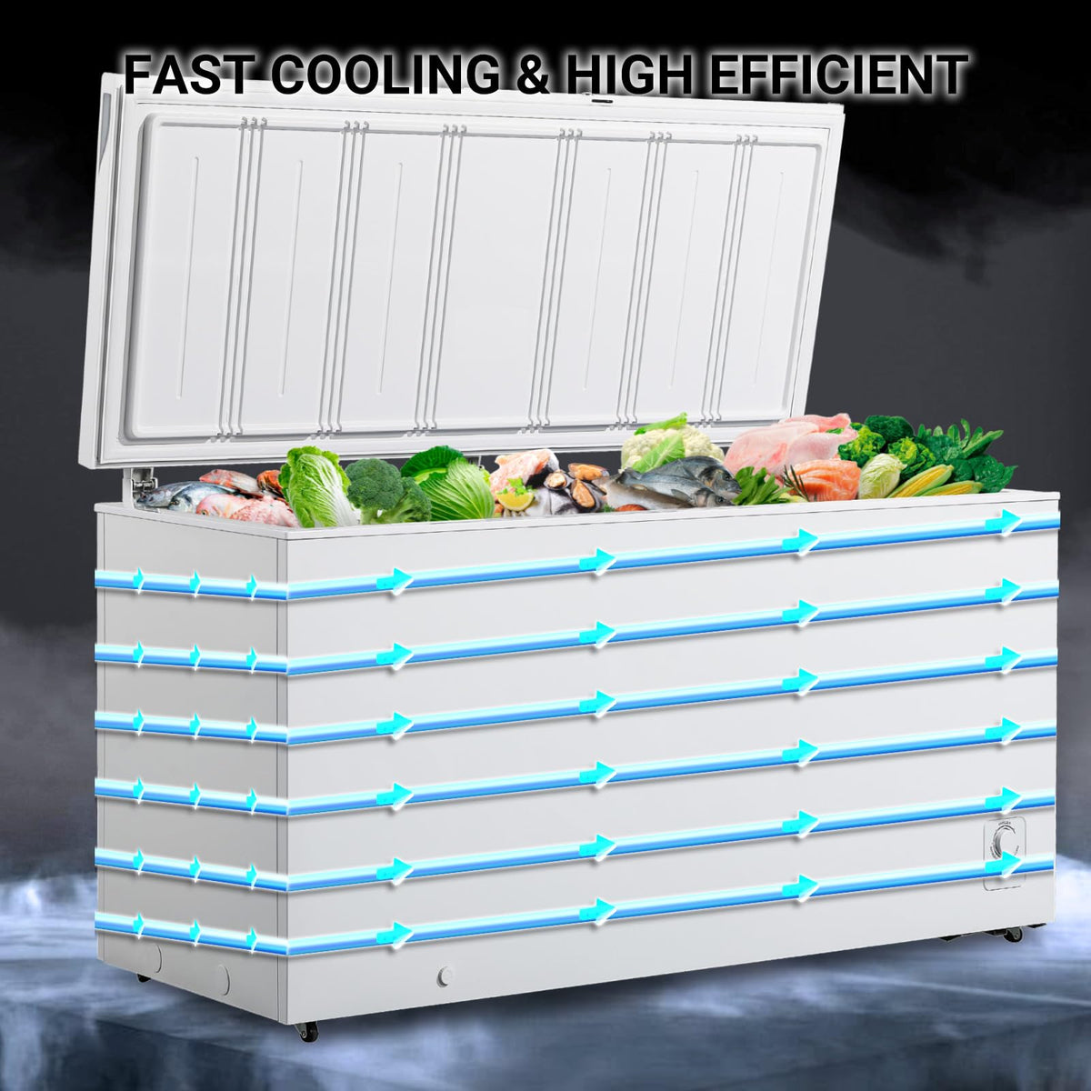 20 Cu. Ft White Chest Freezer with 2 Removable Basket C964