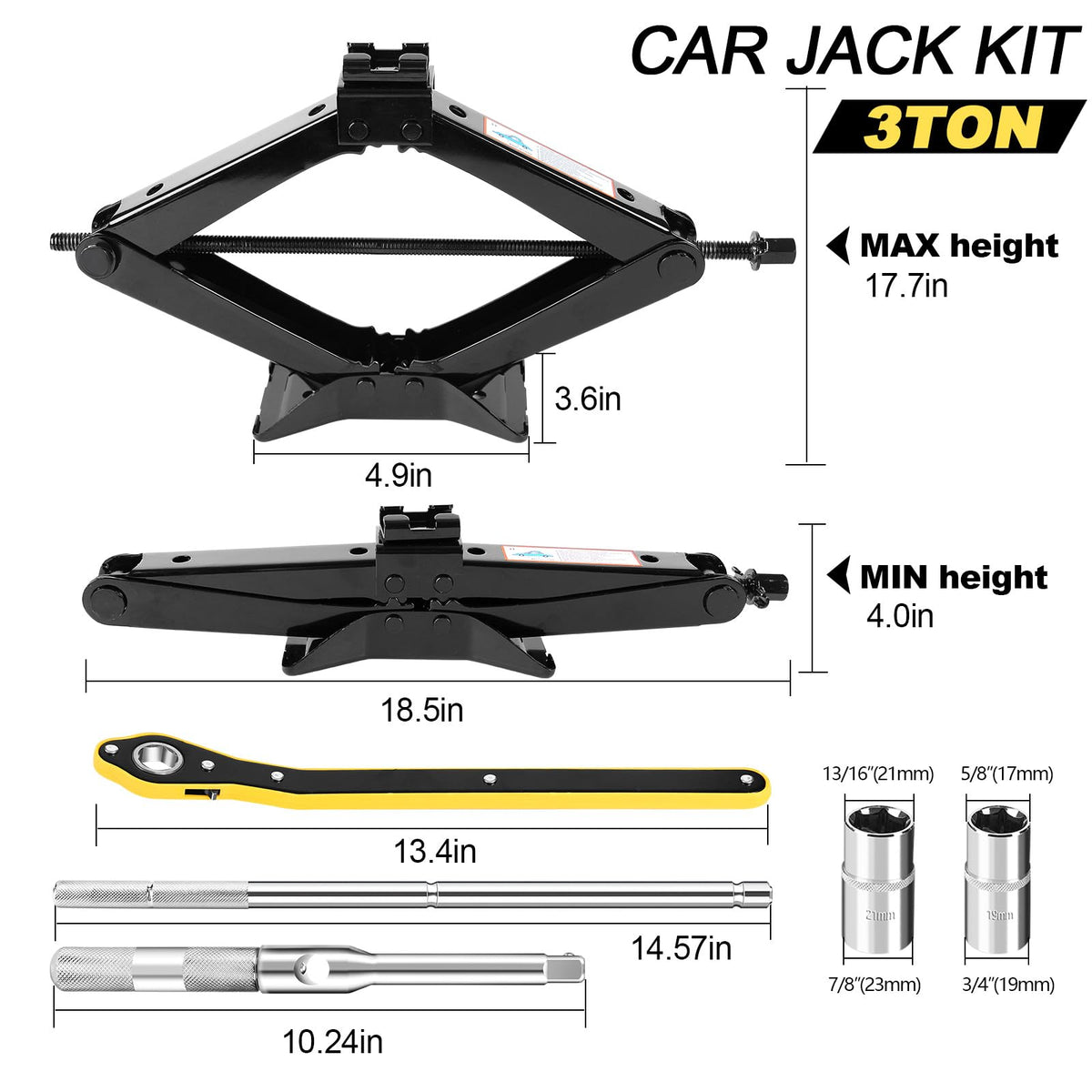 3 Ton Scissor Jack T489018