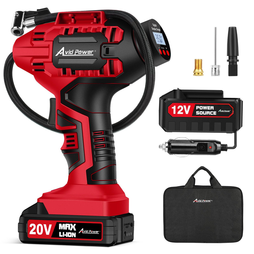 Cordless Tire Inflator Portable Air Compressor M3267
