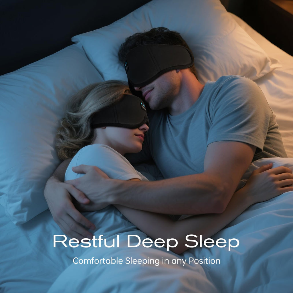 Black Bluetooth Sleep Mask with Headphones A332