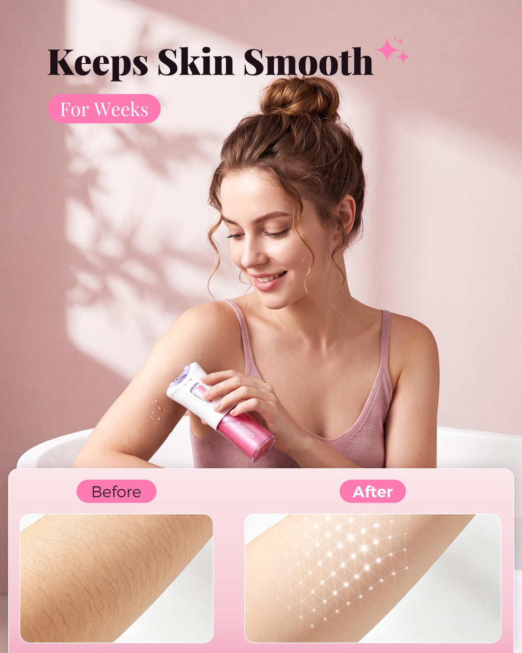Portable Electric Facial Epilator with LED V12056