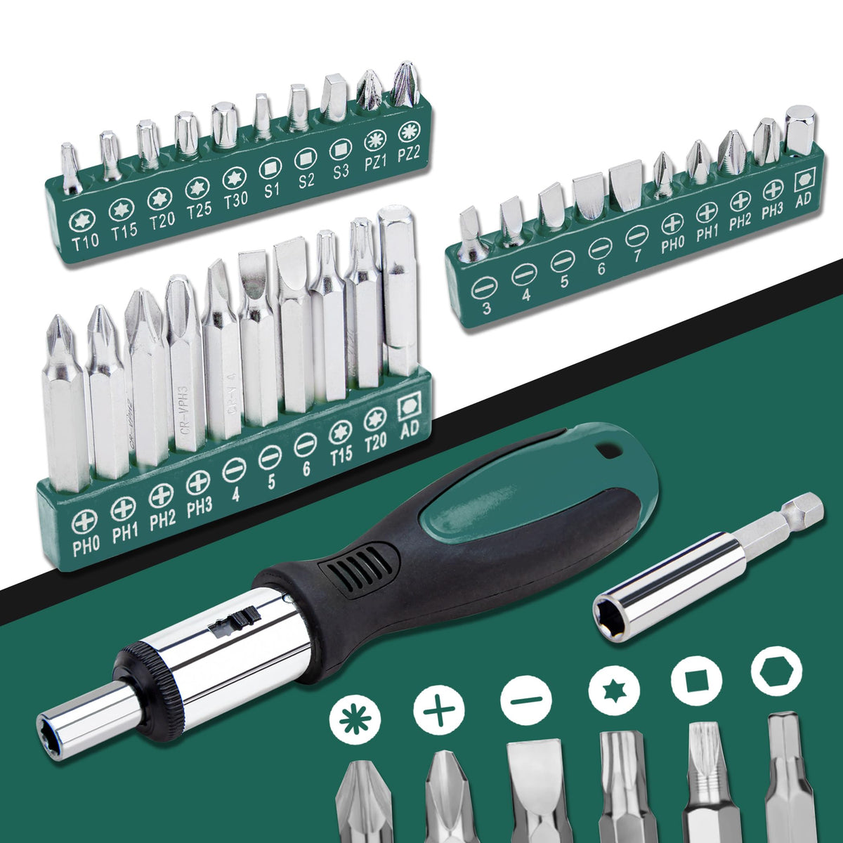 238-Piece Green Tool Set with Storage Box J971075