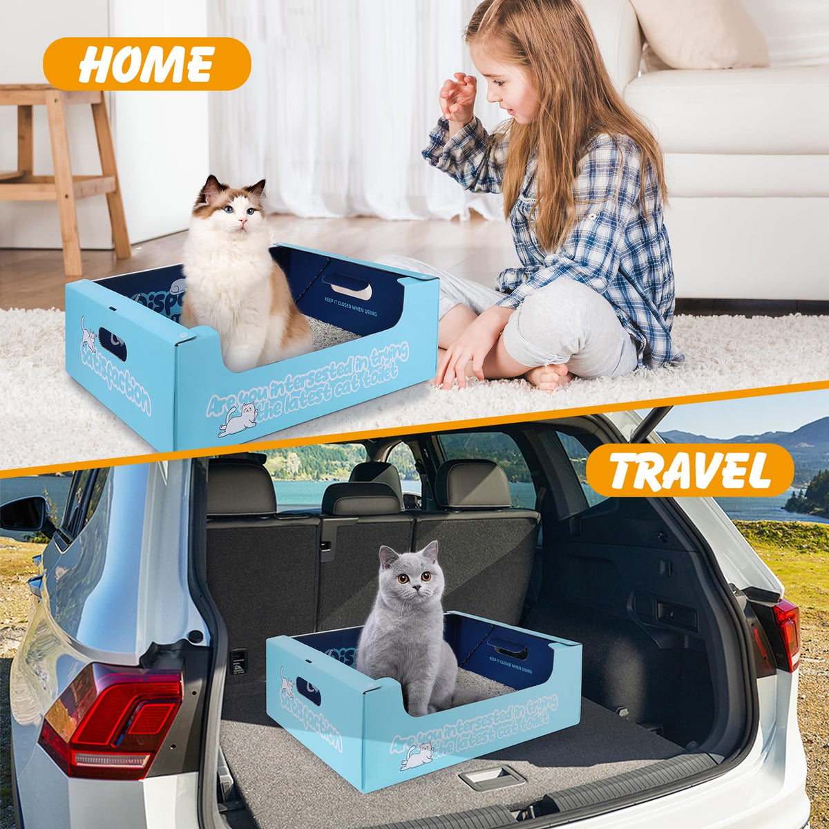 3 Pack Disposable Cat Litter Boxes D41907