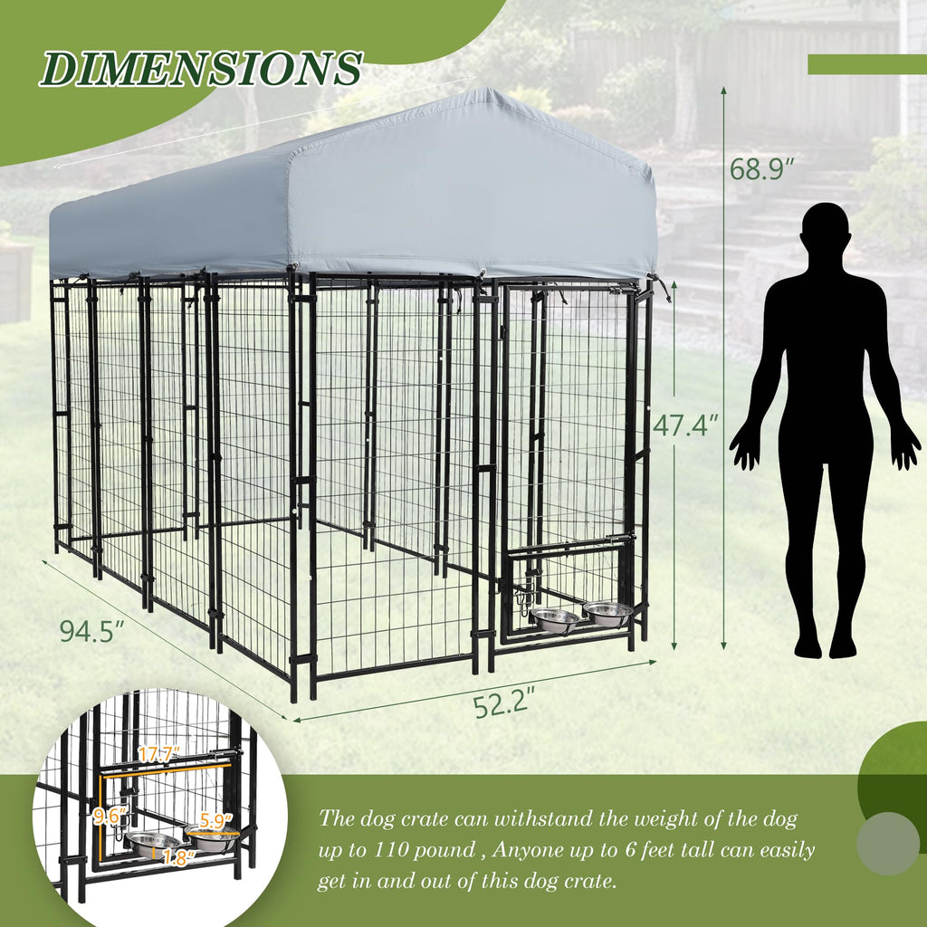 8x4x5.7 FT Outdoor Dog Kennel G90291