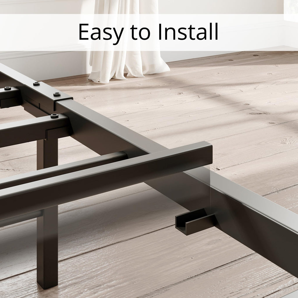 Queen Size Bed Frame with Storage Headboard and Charging Station F440066