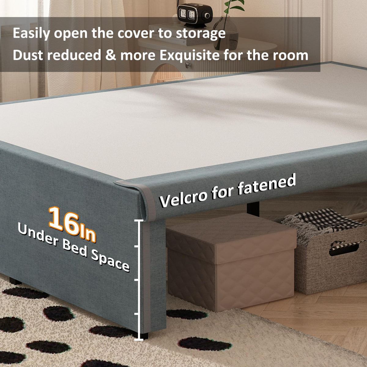 Queen Size 18 Inch Metal Bed Frame H37507