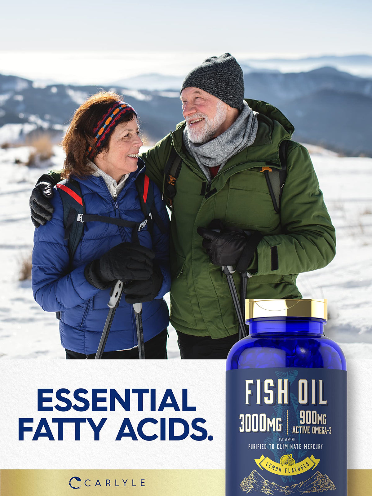 Fish Oil 3000mg 900mg Omega 3 200 Softgels Lemon Flavor K907306