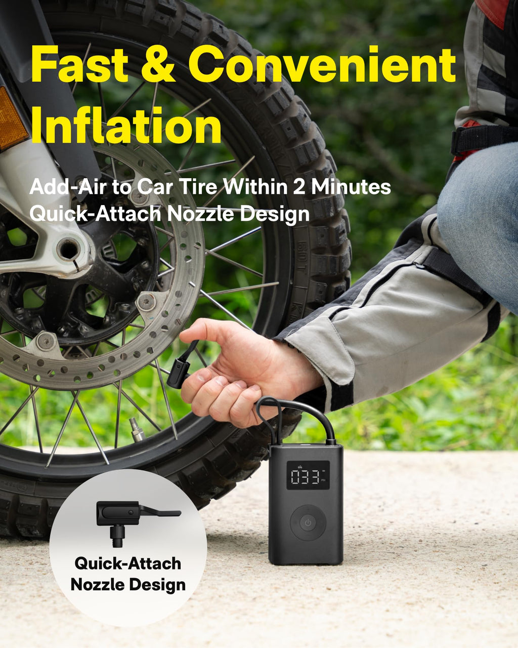 Portable Air Compressor with Digital Pressure Gauge 150PSI O625677