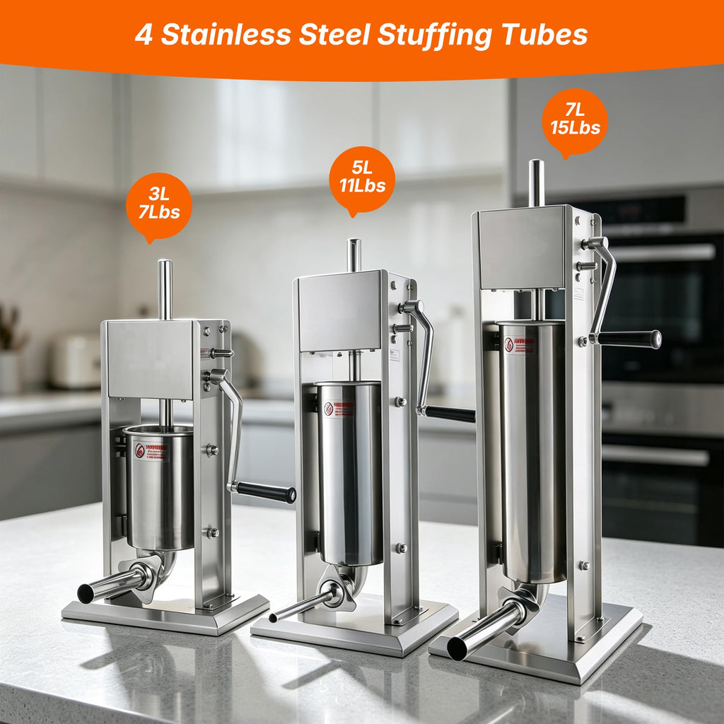 Stainless Steel Vertical Sausage Stuffer 11Lb/5L W463460