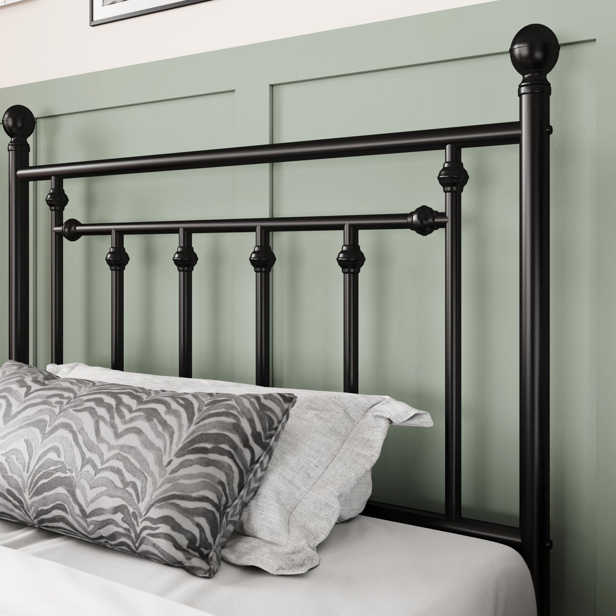 14'' Twin Size Black Metal Platform Bed Frame J3889