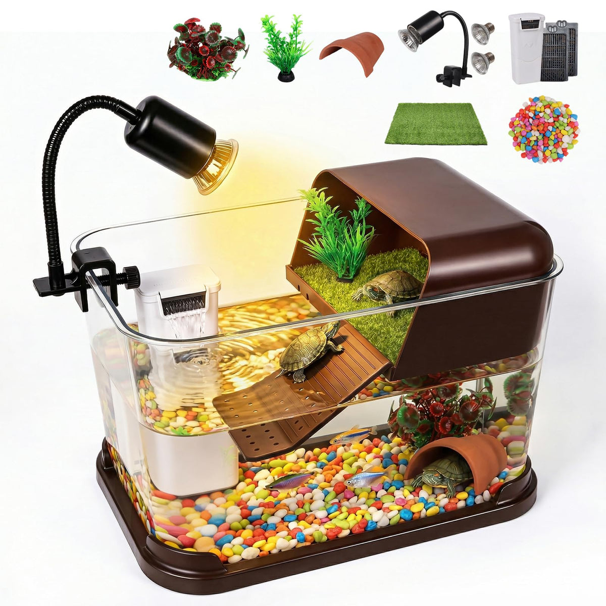 All-in-One Aquatic Turtle Aquarium Habitat E16388