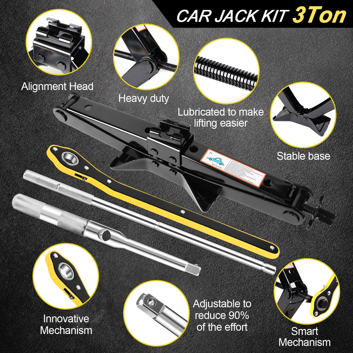 3 Ton Scissor Jack T489018